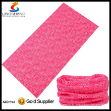 pink 100% polyester wholesale outdoor multifunctional seamless tubular bandana